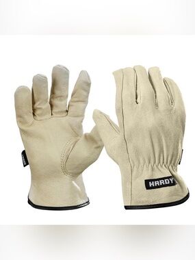 Hardy Pigskin Leather Work Gloves - Medium (2 Pair)